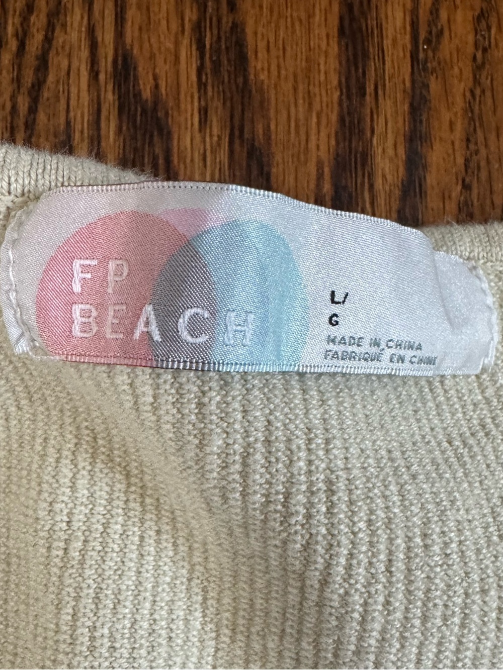 FP Beach Free People L Cream Ribbed Knit Long Sleeve Maxi Dress - Picture 3 of 8